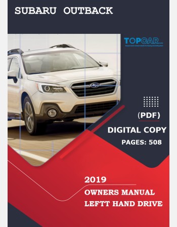 subaru outback 2019 owners manual